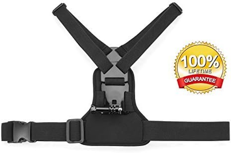 Chest Mount Harness by TrioSportsUSA for GoPro, with Padded and Adjustable Strap for Hero 4, 3+, 3, 2, 1, Action Cameras. Ideal for GoPro Camera Accessories.