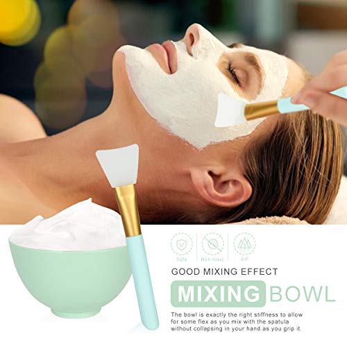 Face Mask Mixing Bowl Set, Plazuria 5 in 1 DIY Facemask Mixing Tool Kit