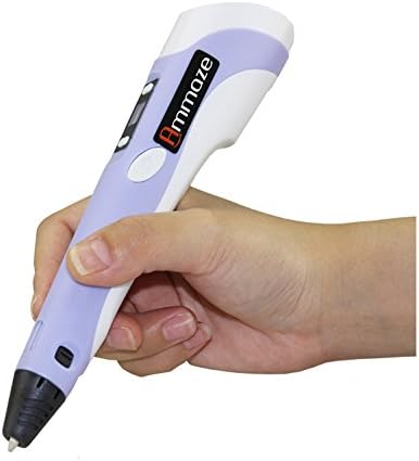 Ammaze Doodle Art and Crafting 3D Printing Pen with LCD Screen and 3 ABS Rolls, Purple
