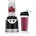 Ninja 16oz Personal Blender, 48oz Countertop Blender, and 40oz Food Processor with 550-Watt Base with Slicing /Shredding/Grating Attachments (BL201)
