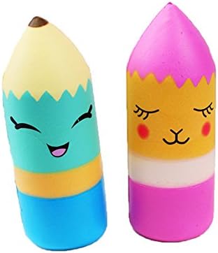 Unigds Jumbo Squishy Cute Tiger Pencil Slow Rising Cartoon Scented Bread Soft Fun Toy (Pencil- send random color)