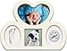 Newborn Babyprints Kit for Boys and Girls. Great Baby Shower Favor and Registry Idea. Baby Footprint and Handprint Photo Frame Keepsake. White