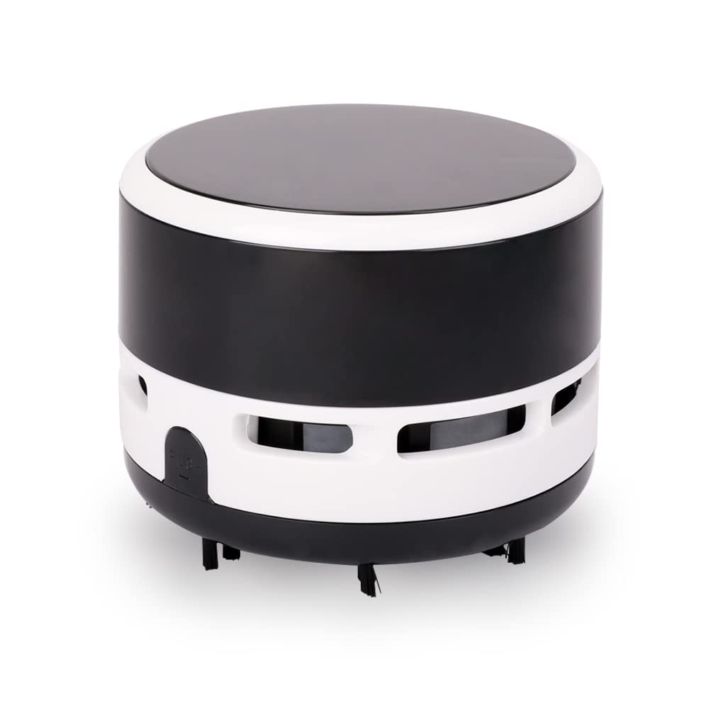 FineInno Mini Crumb Vacuum Cleaner Portable Desktop Sweeper Handheld Cordless Multifunction Cleaning for Home,Office, Cars，Pet Hairs No Battery Included (Black)