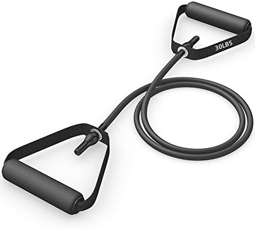 EBK Resistance Band Exercise Cords (All Cords Sold Individually) for Fitness Workout Band - arm leg chest Biceps strengthener (Black)