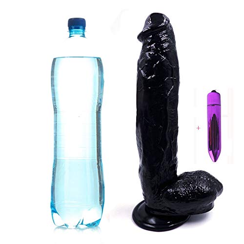 12 inch Discreet Package Super Huge D-îD-l-ôs Toy Female Body Relax - Only Sold by HGFT (Black)