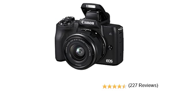 Canon EOS M50 - Kit de cámara EVIL de 24.1 MP y vídeo 4K con objetivo EF-M 15-45mm IS MM (pantalla táctil de 3