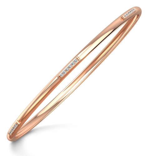 Buy CaratLane 18K Rose Gold and Diamond Bangle Online at Low Prices in