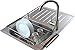Neat-O Over-The-Sink Kitchen Dish Drainer Rack, Durable Chrome-Plated Steel (Black)