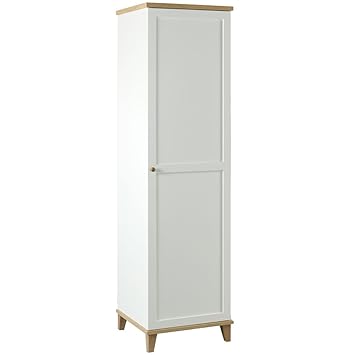 Home Zone Furniture Chicago One Door Wardrobe In White Amazon Co