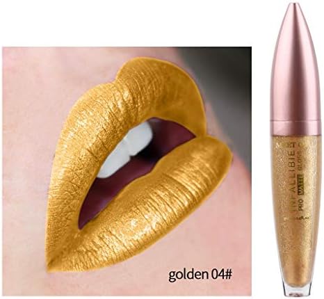 Lip Gloss Glitter Shimmer Lasting Waterproof Moisture High Gloss Metallic Pearl Gloss Long-Lasting Non-Stick Lip glaze Lip Gloss Liquid Lipstick 12 Color By LILICAT