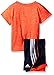 adidas Baby Boys' Tee and Active Short Set, Solar Red Heather, 3 Months