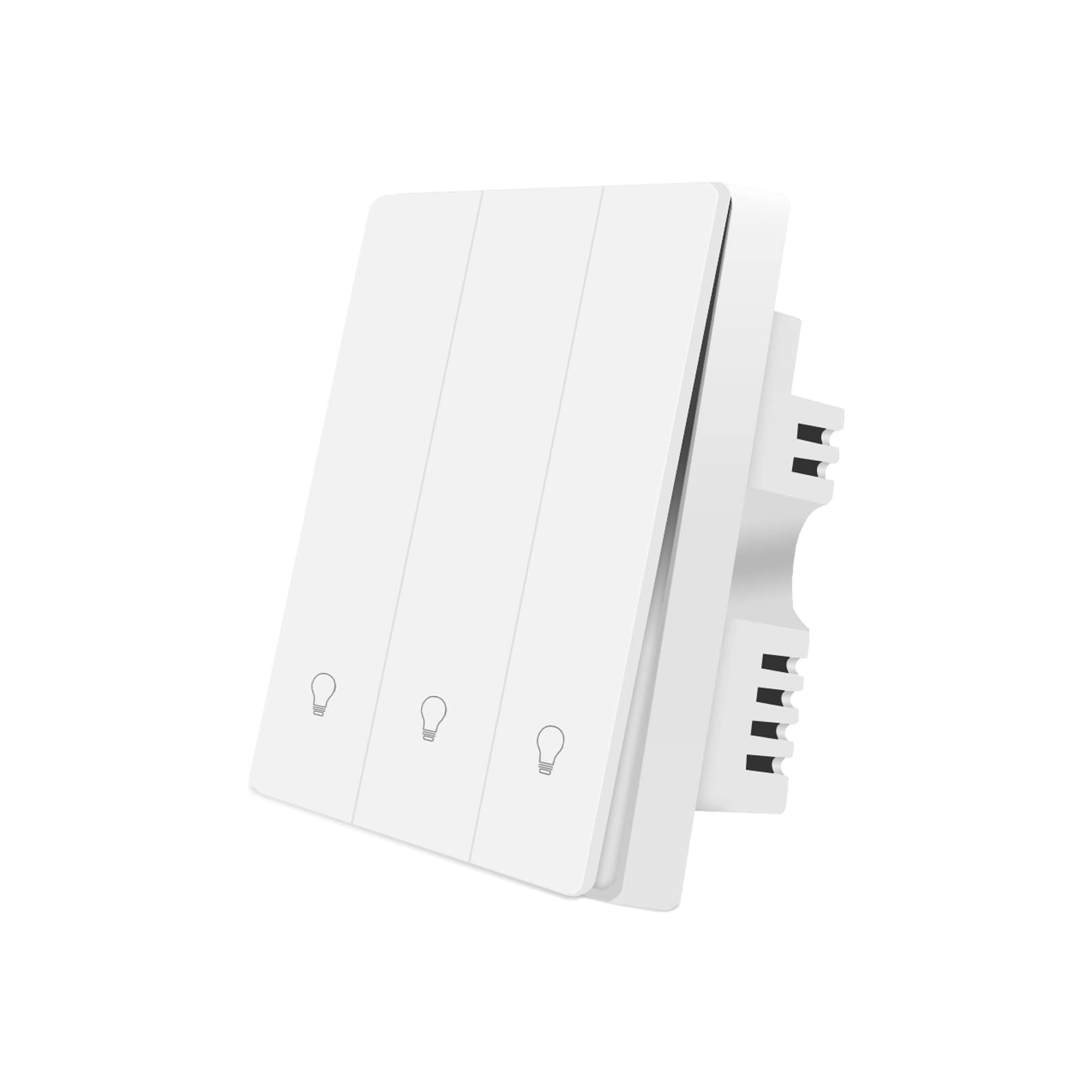 ZigBee Smart Light Switch 1Pack, Work with Alexa Google Home, Pushbutton Switch with Backlight, Neutral Wire Required, Zigbee Hub Required, 3 Gang — image 1