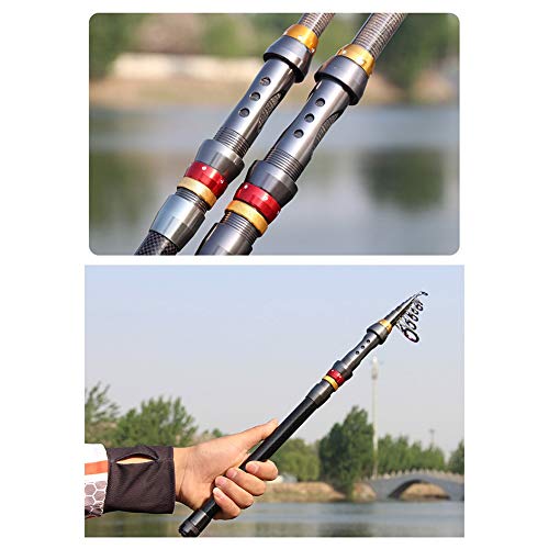 Tamkyo Carbon Teleskop See Angel Rute Tragbare Hand Angel GerrT Spinn Rute Tasche See Rute 3,6M – Bild 7