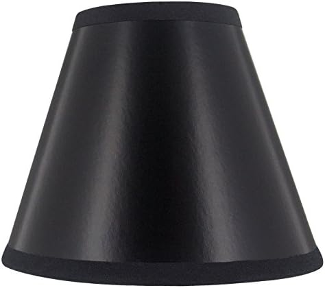 Upgradelights 7 Inch Chandelier Lamp Shade Black Parchment Mini Shades