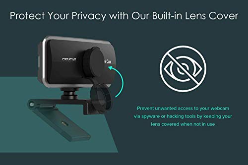 Creative Live! Cam Sync 1080p Full HD Wide-angle USB Webcam with Dual Built-in Mic, Privacy Lens Cap, Universal Tripod Mount, High-res Video Calling, Recording, and Streaming Camera for PC or Mac - Image 7