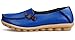 LabatoStyle Women’s Genuine Leather Flats Casual Moccasin Driving loafers Shoes (Royal Blue, 8.5 B(M) US)
