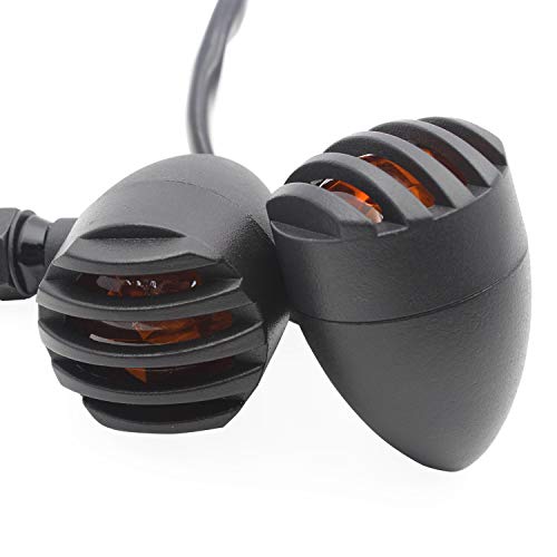 Motorcycle Turn Signals Light Chrome Bulb Indicators Incandescent Blinkers Universal Fit for Harley,Honda,Yamaha,Suzuki,Kawasaki (2 PCS)