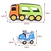 Friction Powered Car Toy Trucks with Lights and Sounds, Includes 4 Mini Cars for Kids