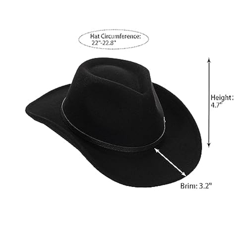 Western Cowboy Hat for Men Women Classic Roll Up Fedora Hat  display picture 1