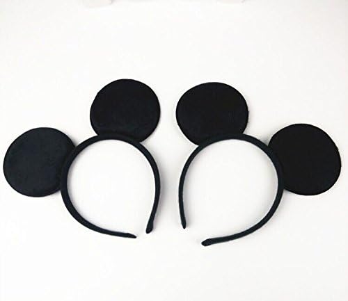 Mouse Ears Headband Children Birthday Party Supplies Boys Mom Baby Hair Accessories Party Decoration Baby Shower Valentine's Day Halloween Christmas Set of 2
