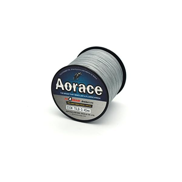 Aorace-Braided-Line-Grey-Color-Braided-Fishing-Line-4-Strands-Braid-Fishing-Line-8Lb-100Lb-Super-Strong-Braid-Line-PE-Line-Spool-100M-1000M