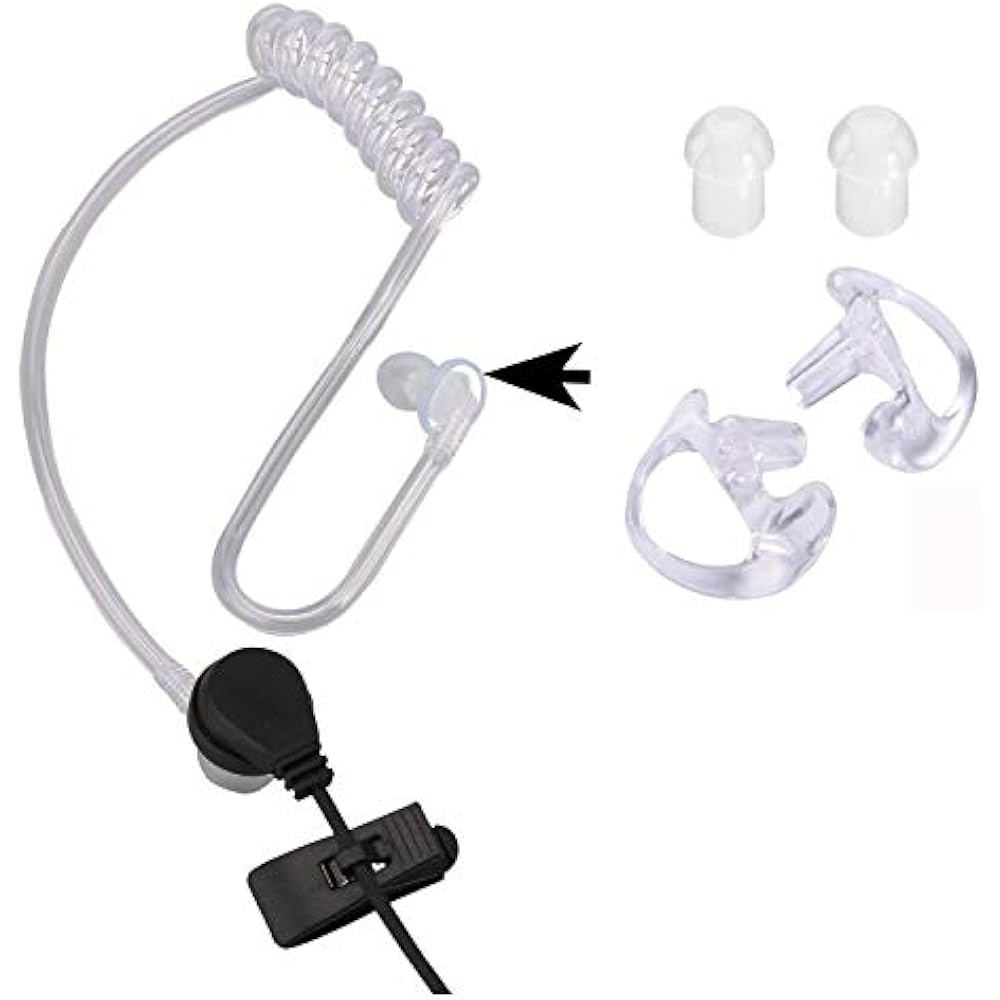 Two Way Radio Earpiece Noise Canceling Transparent Security Headphones