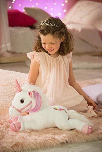 Joy Toy ID55648 - 55648 Kuschelweiches Einhorn Plüschfigur Lica Bella mit LED, Mehrfarbig – Bild 6