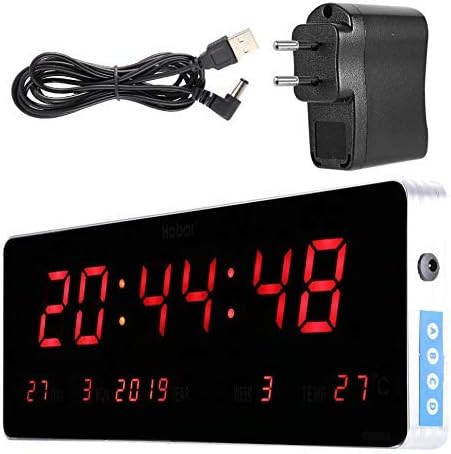 jeffergarden inicio reloj de pared digital grande led calendario con reloj digital reloj luminoso de pared de temperatura y reloj cocina110 240v 36