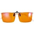 Vyzia Blue Light Blocking Clip-on Glasses For Computer Use, Nighttime Reading - Reduces Eyestrain, Improve Sleep, UV Protection, Anti-Glare, Universal Fit, Light Sensitivity Relief For Women and Men