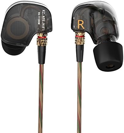KZ ATE Hi-Fi IEM Sports Headphones with Copper Driver Ear Hook and Foam Eartips Specially for Music Fans Mic Edition - Image 4