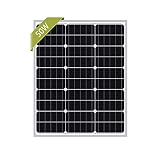 Newpowa 50W Mono Solar Panel 50 Watts Monocrystalline Module with 3ft MC4 Connectors for RV,Boat,Home Off Grid System