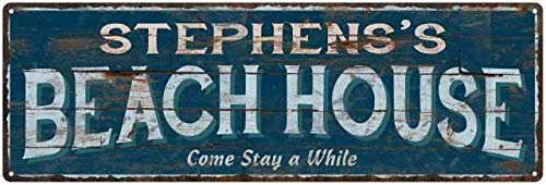Amazon Com Chico Creek Signs Stephens S Beach House Blue Rustic