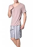 Godsen Men's Cotton Pajama Short Sleepwear Set