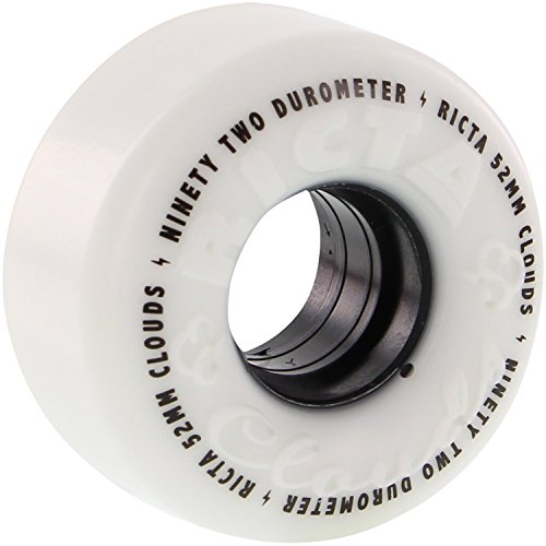 Ricta Clouds White/Black 52mm 92a Skateboard Wheels 