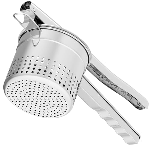 GloTika Large 15oz Potato Ricer Masher, Heavy Duty Stainless Steel