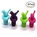 WEFOO Little Bird Wine Bottle Stopper(Assorted Color, Set of 4)