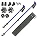 Vive Anti Shock Trekking Poles (Pair) - Collapsible Hiking Sticks - Ultralight Antishock Trek Walking Staff - Rubber Ice Snow Tip - Running, Walking Cane for Men, Women - Backpack and Camping Gear