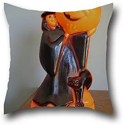 Robert Beautiful Black Cats Halloween Painting Soft Cotton Polyester Body Throw Pillow Cases Cushion Cover ( 20*20 )