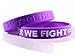 Pancreatic Cancer Awareness Bracelets Gift for Patients, Survivors, Family and Friends, Set of 2 Purple Ribbon Silicone Rubber Wristbands