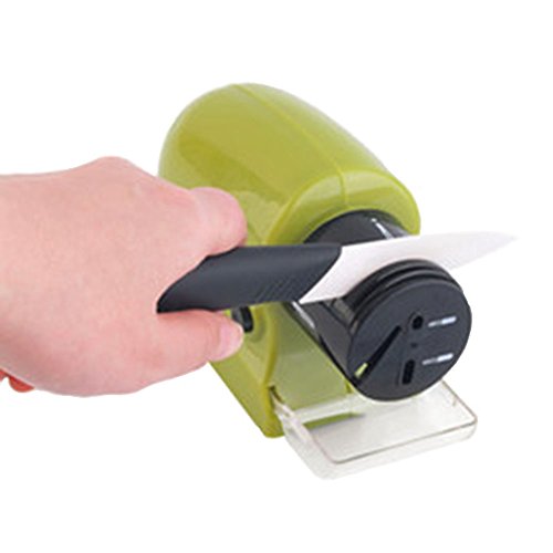 Cordless Knife Sharpener Motorized Tools & Blade New Multifunction Electric Home Kitchen Tool Can Be Use for Different Safely and Easily Sharpen household more Sharpening Stone Grinding Polished Green