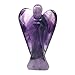 Nelson Creations, LLC 2 Inch Lilac Amethyst Hand-Carved Guardian Angel Natural Gemstone Healing Figurine