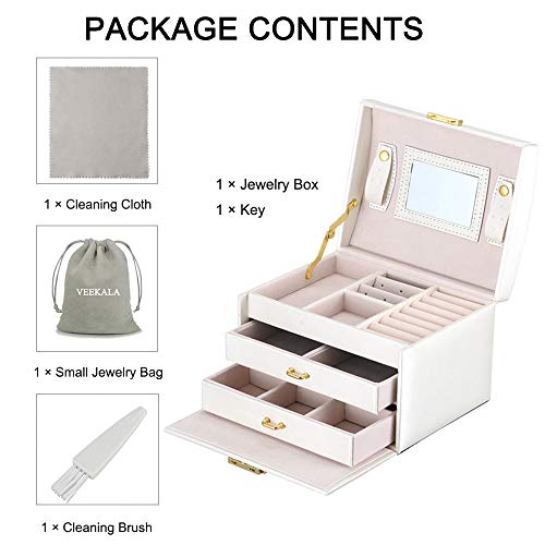 VEEKALA Jewelry Box Organizer Display Storage case