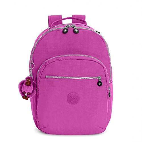 Purple Kipling Backpack. Seoul L Solid Laptop Backpack, Purple Feather.