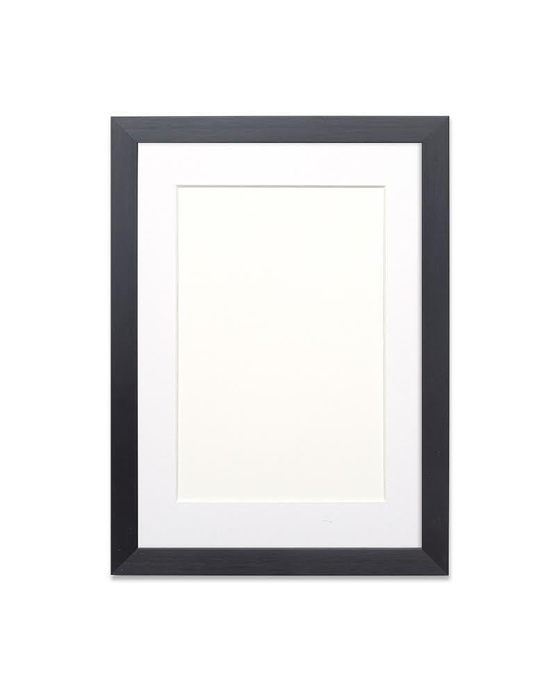 Frame Company Watson Range Black A3 Picture Photo Frame with White Mount for Image A4 *Choice of Sizes* Fitted with Real Glass