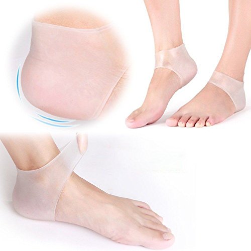 Plantar Fasciitis Shock Absorbing Heel Cushion - Protective Support Sleeve to Soothe and Moisturize Sore Feet and Relieve Pain from Plantar Fasciitis (1 Pair)