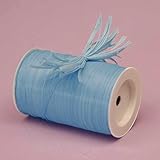 Copenhagen Blue Matte Raffia Ribbon, 1/4
