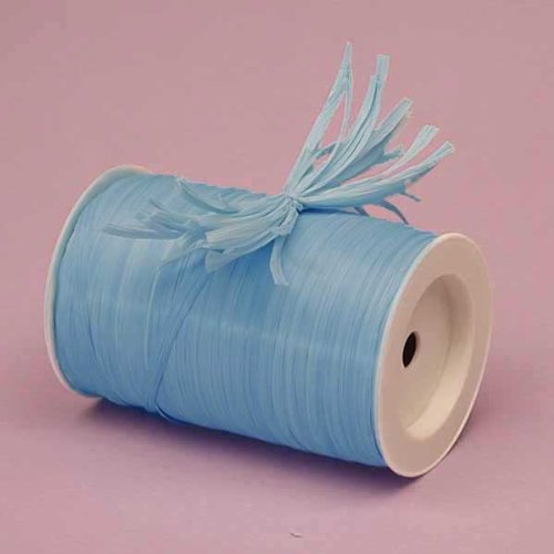 Copenhagen Blue Matte Raffia Ribbon, 1/4