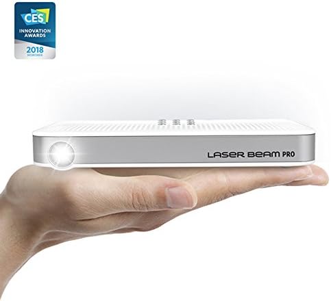 Laser Beam Pro C200, FDA accessed Class 1 Lase, Focus Free, ASNI 100-MAX 200 Lumens, 20”-150", Internal Memory, Wi-Fi, Bluetooth, USB, SDslot, HDMI, Android OS, Portable Mini Projector