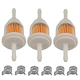 Butom (Pack of 3 Fuel Filter for Kohler 25 050 22-S John Deere AM116304 GY20709 Exmark 109585 Bobcat 38666 Universal 120436 Gravely 21541500 Toro 98021