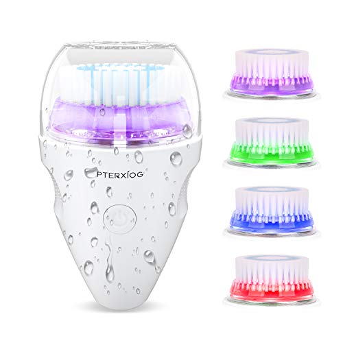Sonic Facial Cleansing Brush, Pterxiog Face Scrubber Exfoliator